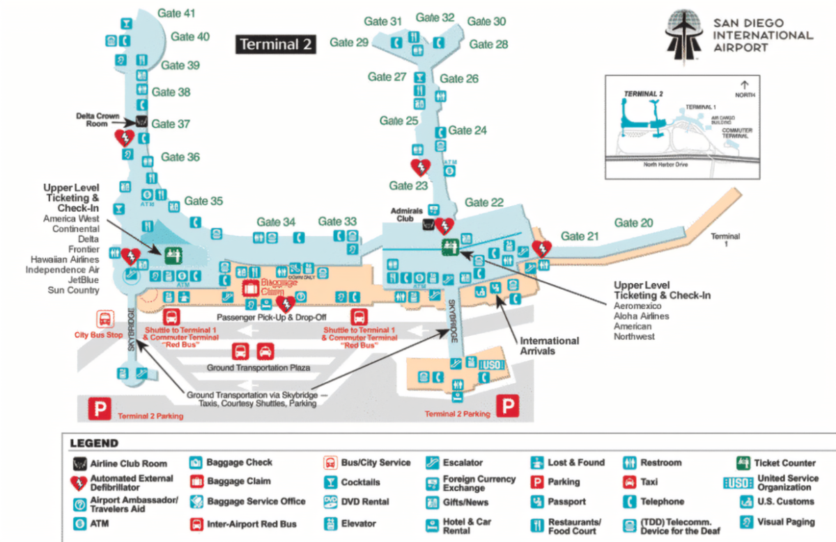San Diego Airport Map